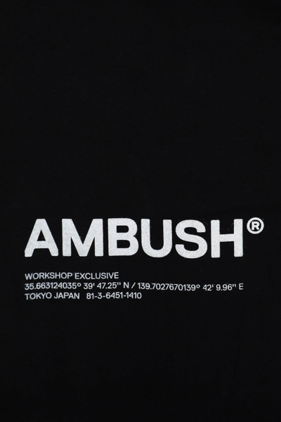 Shop Ambush Wool Scarf With Logo Print In Black