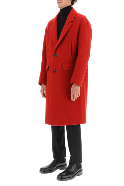Shop Hevo Wool-blend 'noci' Coat In Red