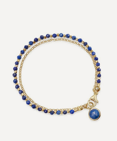Shop Astley Clarke 18ct Gold Plated Vermeil Silver Lapis Biography Bracelet In Blue