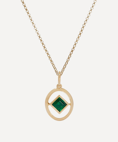 Shop Annoushka 14ct Gold Emerald Birthstone Pendant Necklace