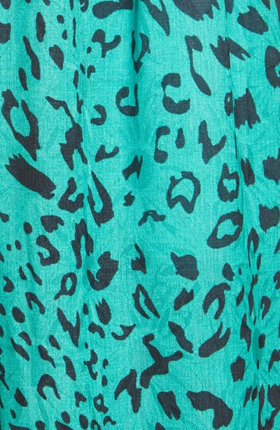 Nsr Kayla Sweetheart Midi Dress In Teal Animal | ModeSens