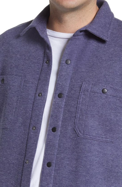 Shop Vintage 1946 Ribbed Cotton Blend Shirt Jacket In Char Blue Heather
