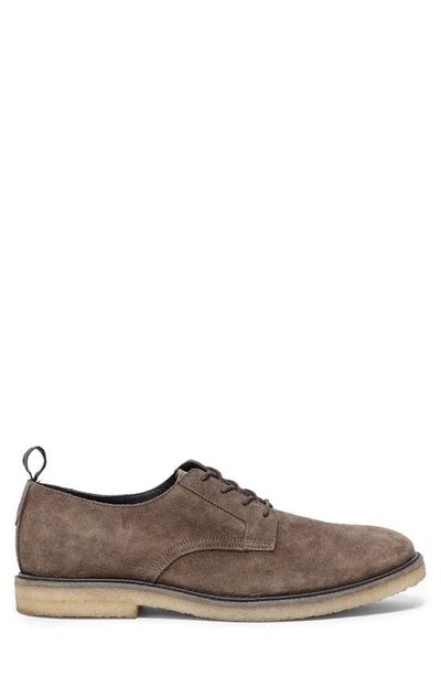 Shop Allsaints Leigh Suede Derby In Charcoal Grey
