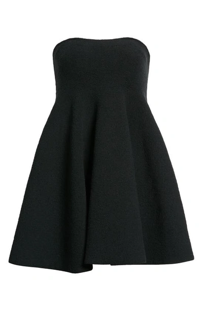 Shop Proenza Schouler Strapless Bouclé Minidress In Black