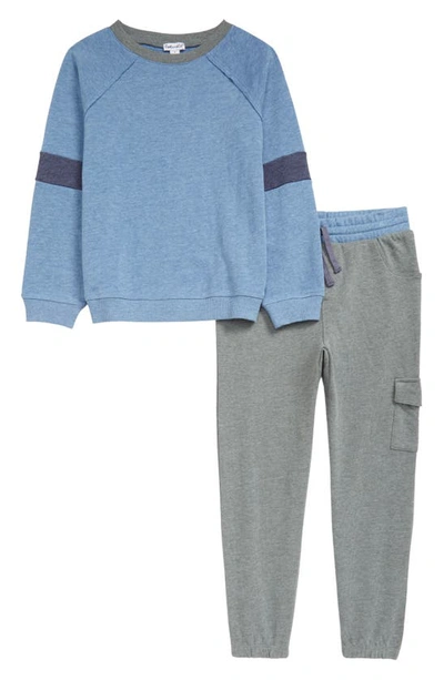 Shop Splendid Kids' Thunder Sweatshirt & Pants In Lily Pad