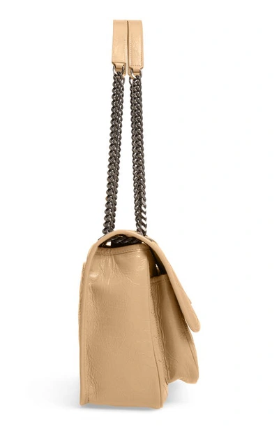 Shop Saint Laurent Medium Niki Leather Shoulder Bag In Dusty Grey