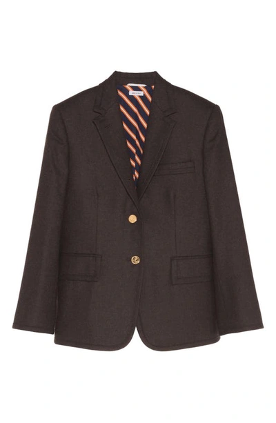Shop Thom Browne Fit 1 Classic Wool Flannel Sport Coat In Brown