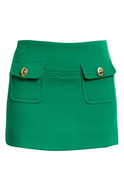 Shop Zimmermann Turnlock Miniskirt In Vivid Green