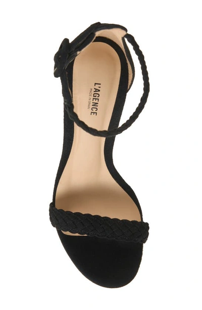 Shop L Agence Larissa Ankle Strap Sandal In Black
