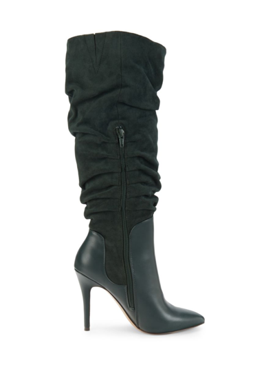 Shop Charles By Charles David Women's Playa Faux Suede Knee High Boots In Deep Forest Green