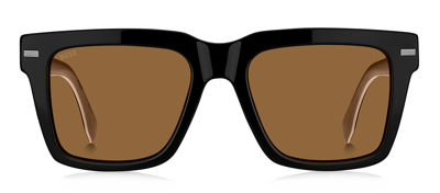 Shop Hugo Boss Boss 1442/s 70 Sdk Square Sunglasses In Brown