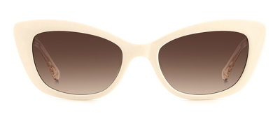 Shop Kate Spade Merida/g/s Ha 10a Cat Eye Sunglasses In Brown