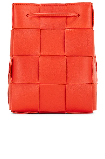 Bottega Veneta Small Cassette Bucket Bag in Coral