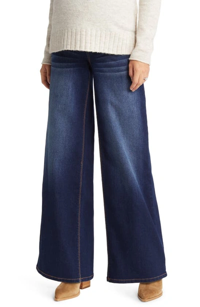 Shop 1822 Denim Over The Bump High Waist Wide Leg Maternity Jeans In Lennox