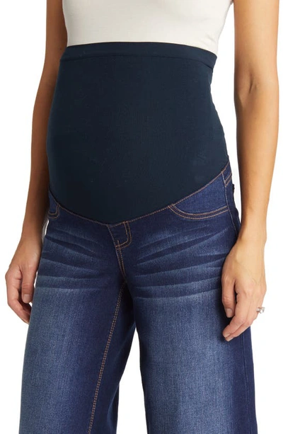 1822 Denim Over The Bump High Waist Wide Leg Maternity Jeans In Lennox