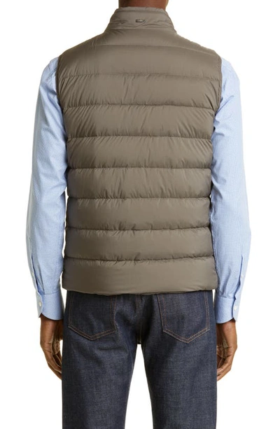 Shop Herno Legend Matte Nylon Down Puffer Vest In Beige