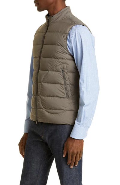 Herno Legend Matte Nylon Down Puffer Vest In Beige