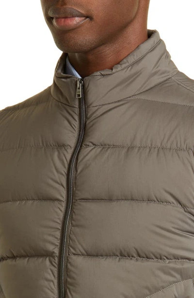 Herno Legend Matte Nylon Down Puffer Vest In Beige