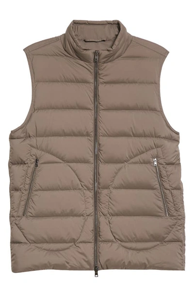 Herno Legend Matte Nylon Down Puffer Vest In Beige