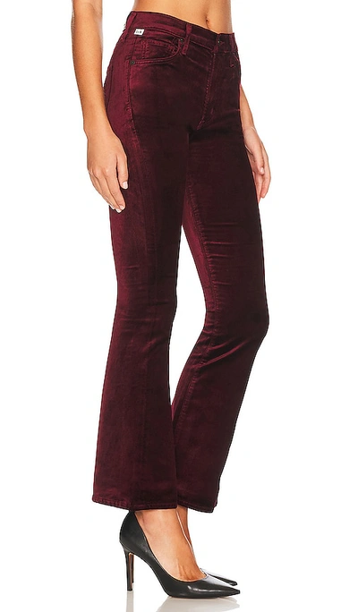 Shop Citizens Of Humanity Lilah High Rise Bootcut Velvet In Lava