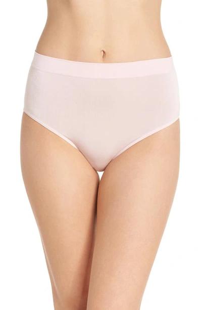 Wacoal B.smooth Seamless High-cut Briefs In Chalk Pink