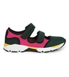 Marni Colour-block Neoprene And Mesh Trainers In Bayberry+fucsia