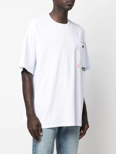 Shop Incotex Logo-print Cotton T-shirt In Weiss
