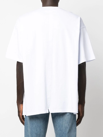 Shop Incotex Logo-print Cotton T-shirt In Weiss