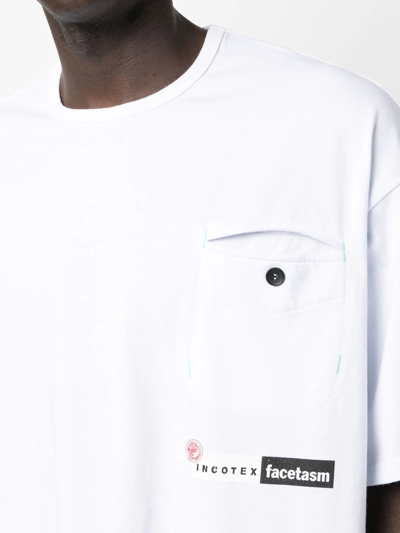 Shop Incotex Logo-print Cotton T-shirt In Weiss