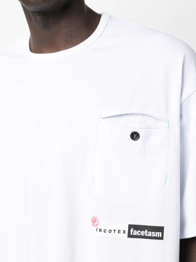Incotex Logo-print Cotton T-shirt In Weiss