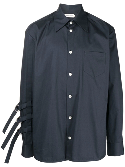 Shop Namacheko Buckle-sleeve Detail Shirt In Blau