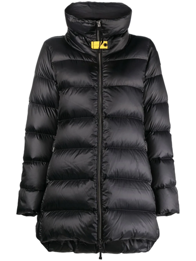 Parajumpers Quilted Padded Down Coat In Schwarz | ModeSens