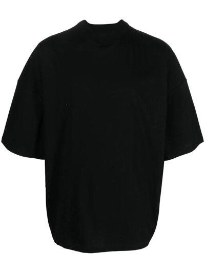 Shop Jil Sander Short-sleeved Cotton T-shirt In Schwarz