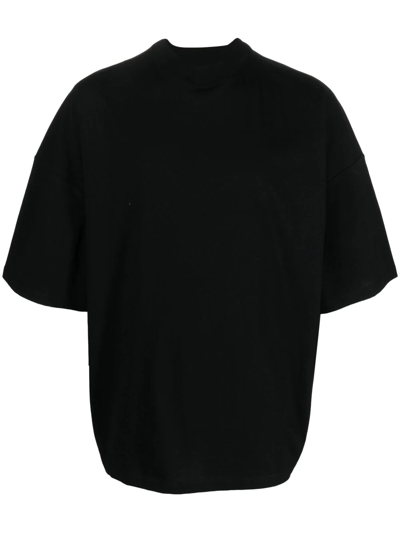 Jil Sander Dropped-sleeve Cotton-jersey T-shirt In Schwarz