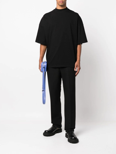 Shop Jil Sander Short-sleeved Cotton T-shirt In Schwarz