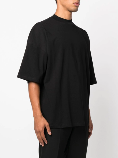 Shop Jil Sander Short-sleeved Cotton T-shirt In Schwarz