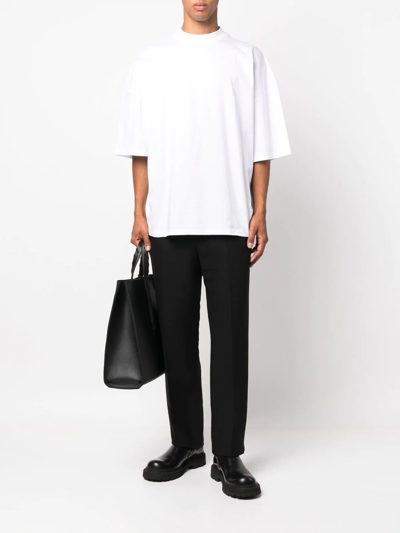 Shop Jil Sander Short-sleeved Cotton T-shirt In Weiss