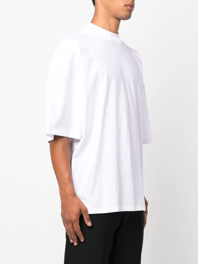 Shop Jil Sander Short-sleeved Cotton T-shirt In Weiss