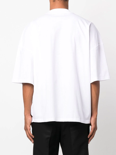 Shop Jil Sander Short-sleeved Cotton T-shirt In Weiss