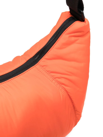 Shop Moncler Padded Shoulder Bag In Orange