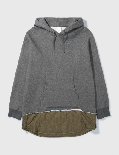 Shop Mistergentleman Grey Hoodie With Nylon Hem