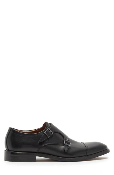 Winthrop Parklane Suede Double Monk Strap Shoe In Black