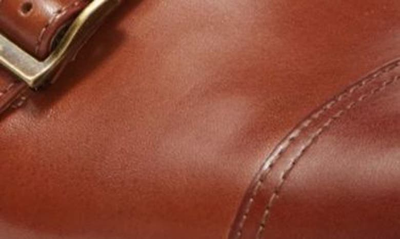 Winthrop Parklane Suede Double Monk Strap Shoe In Cognac