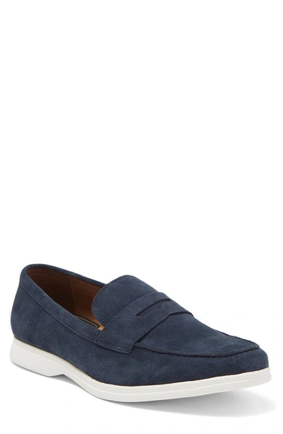 Shop Winthrop Palmdale Leather Loafer In Navy Suede