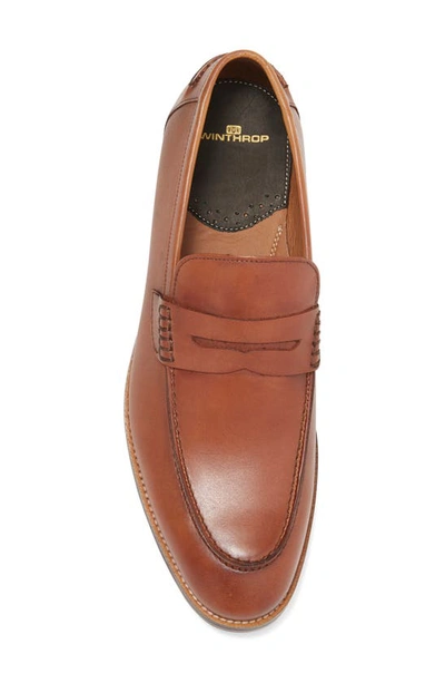 Winthrop Hamilton Leather Loafer In Cognac