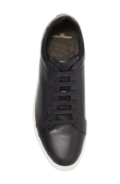 Winthrop Clay Leather Sneaker In Black