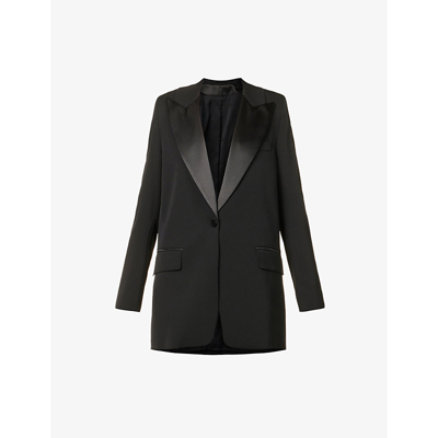 Shop Max Mara Women's Black Nerone Piano-style Wool-blend Jacket