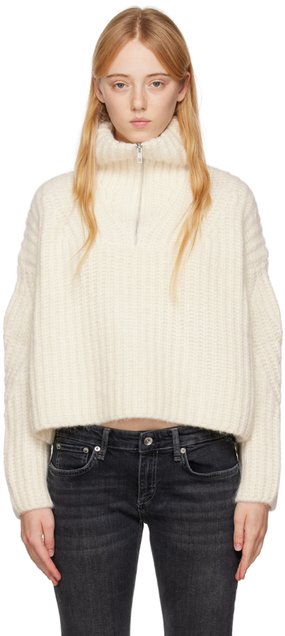 Shop Rag & Bone White Hannah Sweater