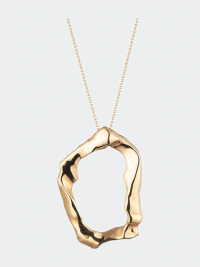 Shop Sterling King Molten Pendant Necklace In Gold