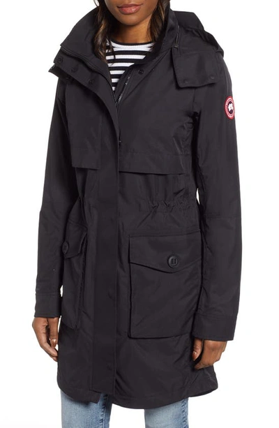 Shop Canada Goose Calvary Trench Coat In Black
